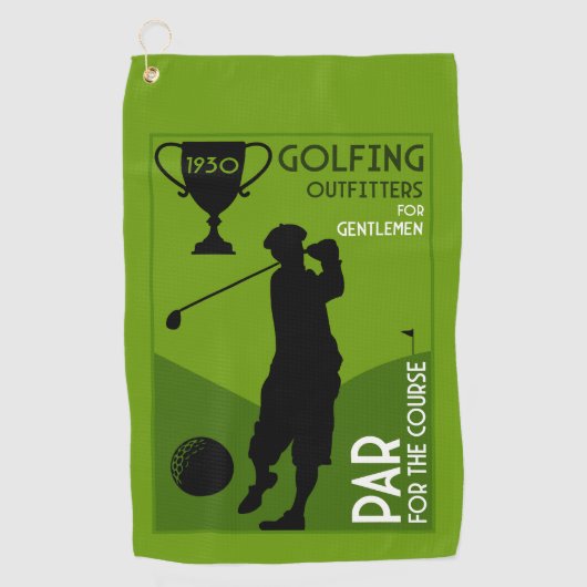 Uniek  golfcadeau golfhanddoek (Voorkant)