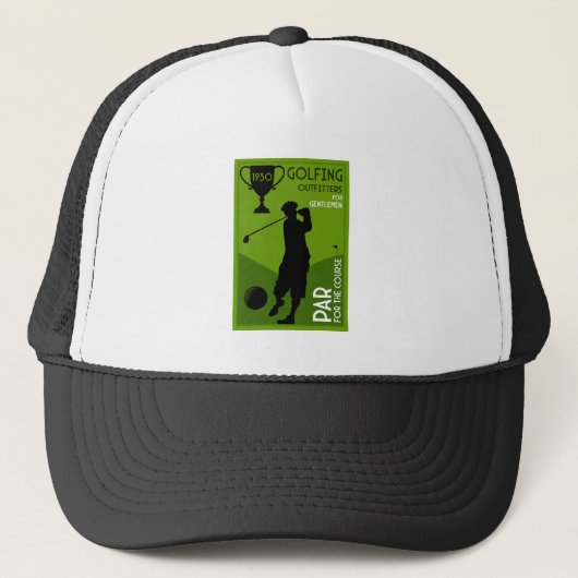 Uniek golfcadeau trucker pet (Voorkant)