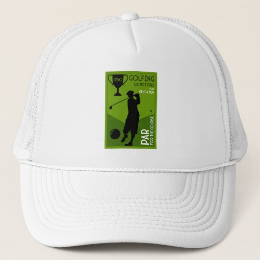 Uniek golfcadeau trucker pet (Voorkant)