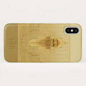 Uniek Goud Art Deco Monogram Case-Mate iPhone Case (Achterkant (horizontaal))