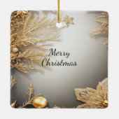 Uniek Goud Decoratief Kerstvakantie Ornament (Achterkant)