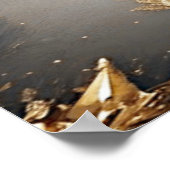 Uniek Goud Decoratief Vakantie Poster (Hoek)