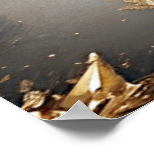 Uniek Goud Decoratief Vakantie Poster (Hoek)