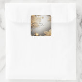 Uniek gouden decoratief Kerst sticker (Tas)