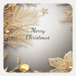 Uniek gouden decoratief Kerst sticker