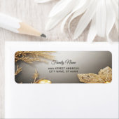 Uniek gouden decoratief retouradres label (Insitu)