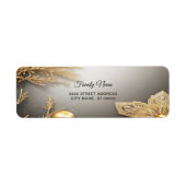 Uniek gouden decoratief retouradres label (Voorkant)