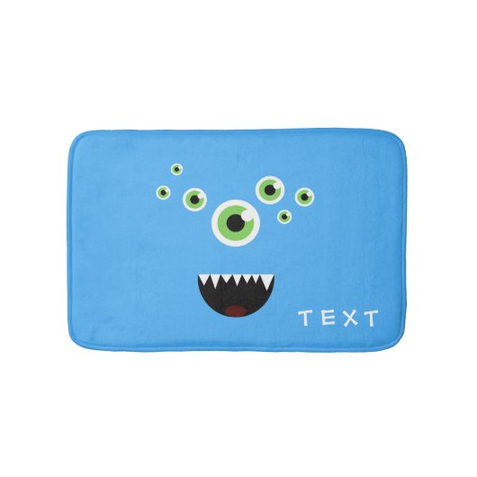 Uniek Grappig Gek Leuk Blauw Monster Badmat (Voorkant)