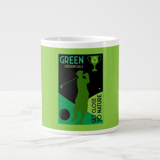 Uniek Grappig golfcadeau Grote Koffiekop (Voorkant)