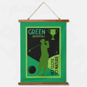 Uniek Grappig golfcadeau Hangend Wandkleed