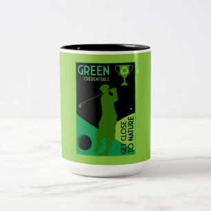 Uniek Grappig  golfcadeau Tweekleurige Koffiemok