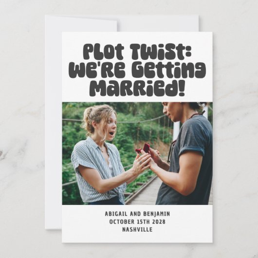 Uniek Grappig Trouwen Humor Quote Leuke foto Save The Date (Voorkant)