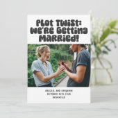 Uniek Grappig Trouwen Humor Quote Leuke foto Save The Date (Staand voorkant)