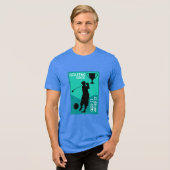 Uniek grappig vintage golf cadeau Tri-Blend shirt (Voorkant volledig)