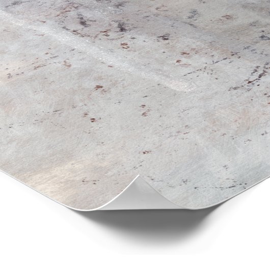 Uniek grijs modern minimalistisch abstract kunst P Poster (Hoek)