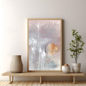 Uniek grijs modern minimalistisch abstract kunst P Poster