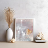 Uniek grijs modern minimalistisch abstract kunst P Poster