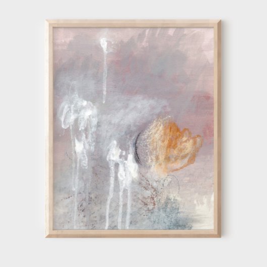 Uniek grijs modern minimalistisch abstract kunst P Poster