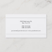 Uniek grijs Monogram grijs wit Visitekaartje (Achterkant)