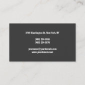 Uniek grijs Oranje vet Visitekaartje (Achterkant)