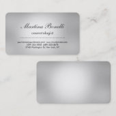 Uniek grijs professioneel cosmetologisch visitekaa visitekaartje (Voorkant / Achterkant)