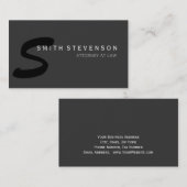 Uniek grijs zwart monogram Visitekaartje voor aank (Voorkant / Achterkant)