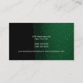 Uniek Groen Zwart Wit Monogram Visitekaartje (Achterkant)