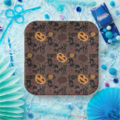 Uniek Halloween Spooky Patroon Papieren Bordje (Feest)