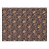 Uniek Halloween Spooky Pattern beroemd gemaakt doo Tafelkleed (Voorkant (Horizontaal))