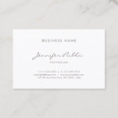 Uniek handgeschreven kalligrafiescript Luxury Chic Visitekaartje (Achterkant)