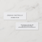 Uniek handschrift Modern Slim Size-Visitekaartje Mini Visitekaartje (Voorkant / Achterkant)