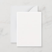 Uniek hart monogram flat note Kaart Notitiekaartje (Achterkant)