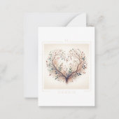 Uniek hart monogram flat note Kaart Notitiekaartje (Voorkant)