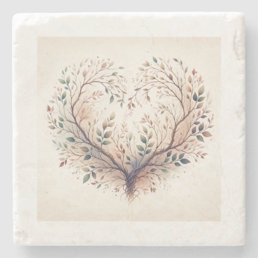 Uniek Heart Stone Onderzetter (Voorkant)