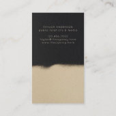 Uniek hedendaags modern Abstract zwart Visitekaartje (Achterkant)