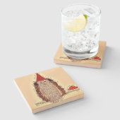 Uniek Hedgehog Garden Gnome Onderzetter (Zijkant)