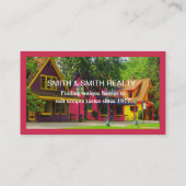 Uniek helder en kleurrijk visitekaartje van onroer (Achterkant)