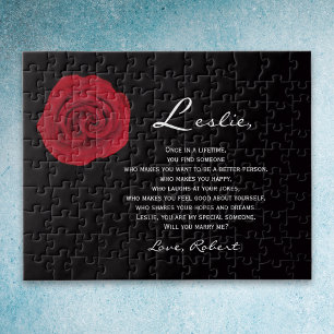 Uniek huwelijksaanzoek zal je met me trouwen puzze legpuzzel