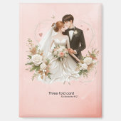 Uniek huwelijkscadeau magneet (Voorkant)