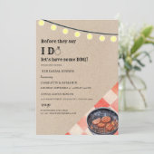 Uniek Ik doe BBQ repetitie diner Kaart (Staand voorkant)