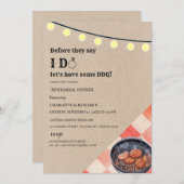 Uniek Ik doe BBQ repetitie diner Kaart (Voorkant / Achterkant)