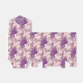 Uniek in glam/paarse bloemen bedankdoosjes (Uitgevouwen)