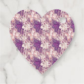 Uniek in glam/paarse bloemen bedankjes labels (Achterkant)