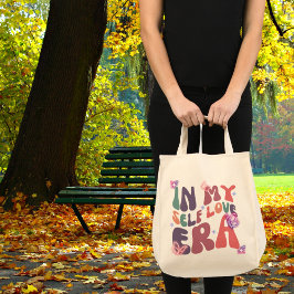 Uniek In Mijn Zelf Liefde Tijdperk Neon Vlinder en Tote Bag