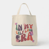 Uniek In Mijn Zelf Liefde Tijdperk Neon Vlinder en Tote Bag (Achterkant)