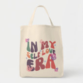 Uniek In Mijn Zelf Liefde Tijdperk Neon Vlinder en Tote Bag (Voorkant)