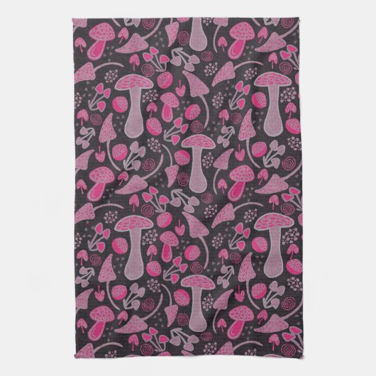 Uniek in roze / Herfst patroon Theedoek (Verticaal)