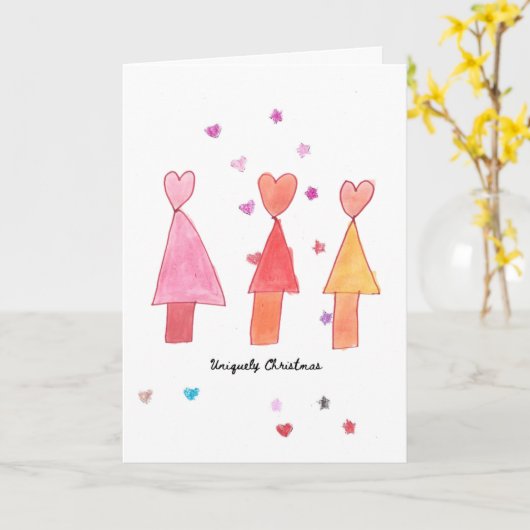 Uniek Kerst Kaart (Gele Bloem)