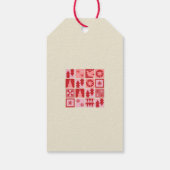 Uniek kerst roze rood modern Gift Label Cadeaulabel (Achterkant)