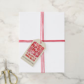 Uniek kerst roze rood modern Gift Label Cadeaulabel (Met Touw)